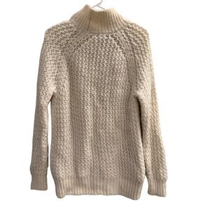 CLUB MONACO Italian Yarn Alpaca Wool Sweater Cream Size XS